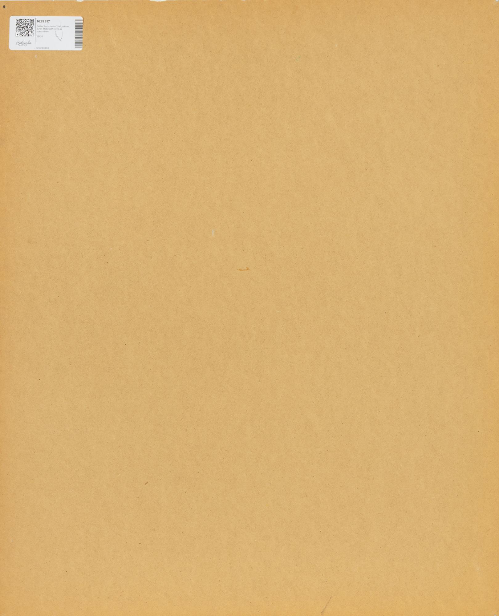 Petter Zennström, Untitled.