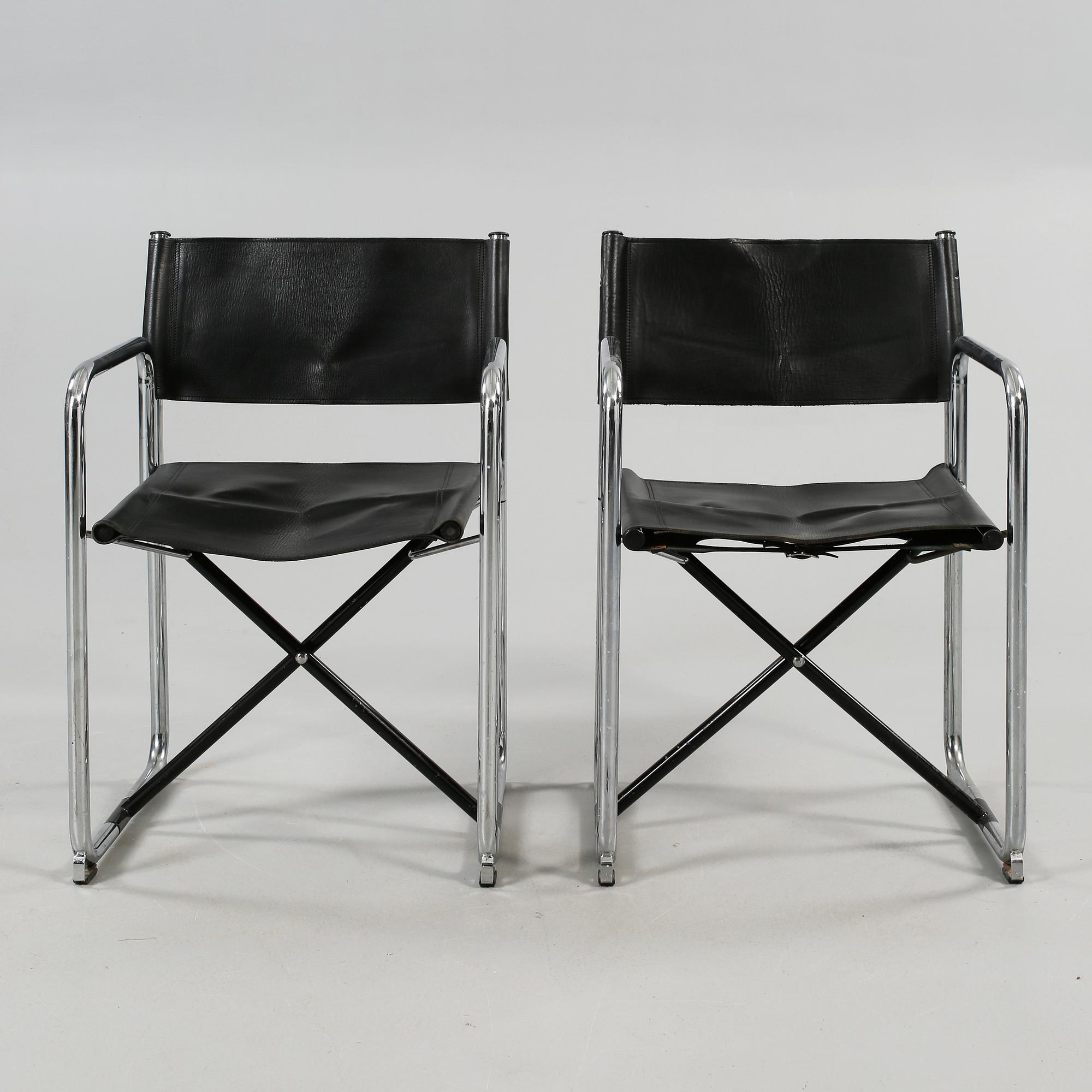 STOLAR, 2 st, "X75-2", Börge Lindau & Bo Lindekrantz, för Lammhults, 1900-talets andra hälft.
