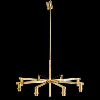 Hans-Agne Jakobsson, A brass chandelier, Markaryd, 1960's.