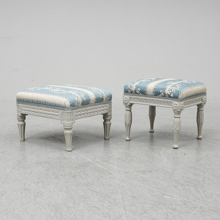 Two 18th Century Gustavians foot stools.