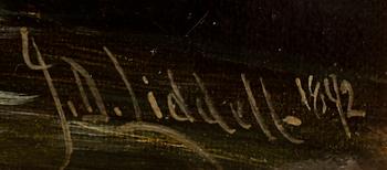 JOHN DAVIDSON LIDDELL, olja på duk. Sign o dat 1892.