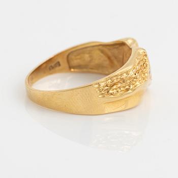 Bengt Hallberg, smyckesset, 3 delar, 18K guld, med små diamanter.