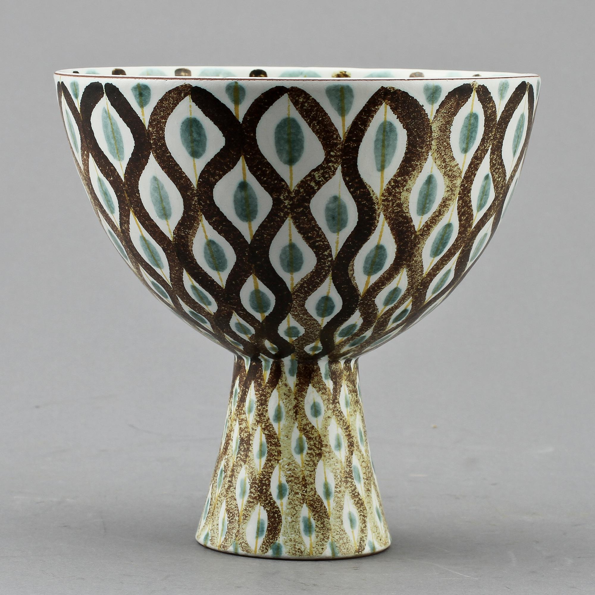 SKÅL, fajans, efter Stig Lindbergs design, Gustavsberg, 1900-talets andra hälft.