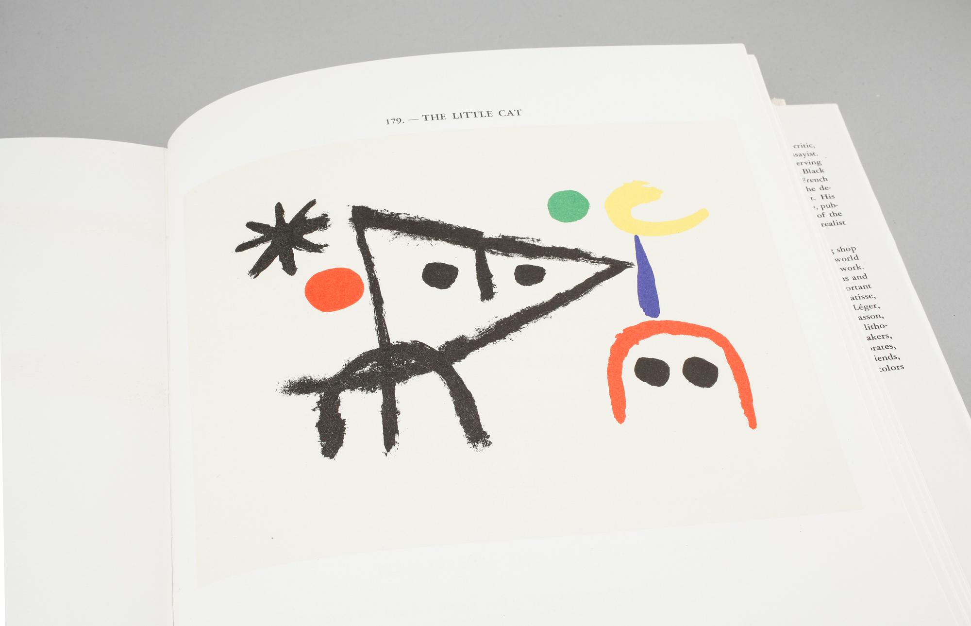 A Joan Miró book with twelve litographs in color, Volume I, Maeght, Paris, 1972.