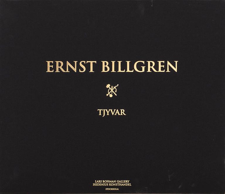 ERNST BILLGREN, mapp med 3 färglitografier, "Tjyvar", signerade och numrerade 135/175.