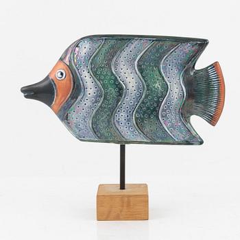 Lisa Larson, a stoneware figurine of a fish, K-Studion, Gustavsberg, 1995.