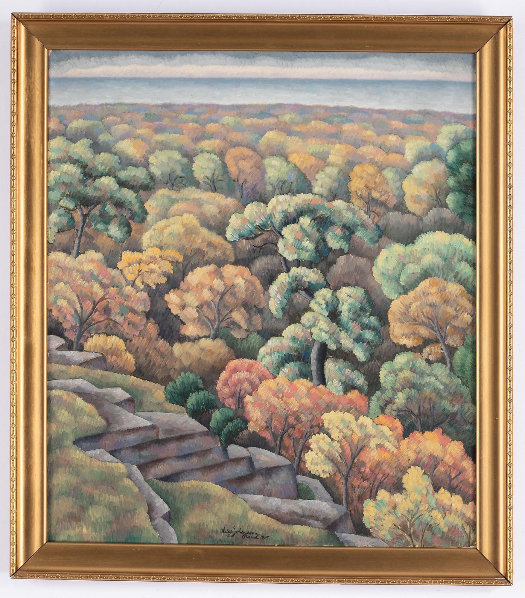Helge Johansson, oil on canvas, signed and dated Öland 1915.