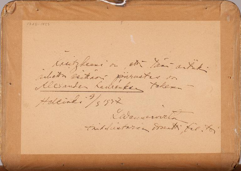 ALEXANDER LAURÉUS, tillskriven, tuschteckning, osignerad, 1800- talets första hälft.