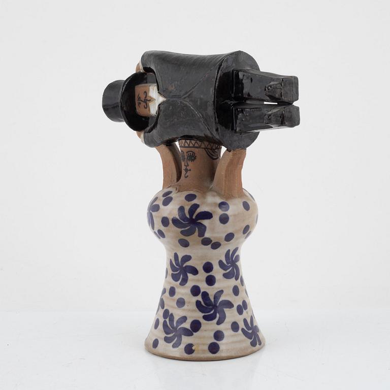 Lisa Larson, a stoneware figurine, 'Samhällsdebatten', Gustavsberg.