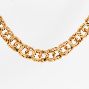 COLLIER, 18K guld, doserad Bismarcklänk.