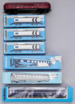 Märklin · PARTI VAGNAR, 7 st, Märklin, 1900-talets andra hälft.