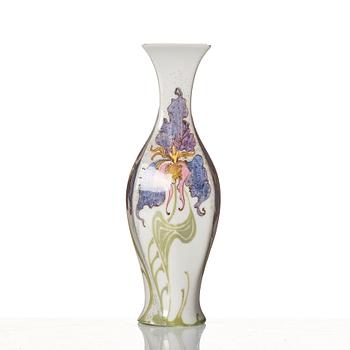 Rozenburg den Haag, a painted eggshell porcelain vase, Holland circa 1900.