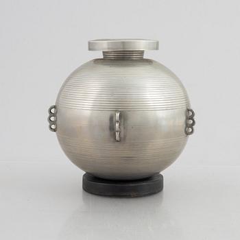 Sylvia Stave, a model 5497 pewter vase, C.G. Hallberg, presumably 1930's.