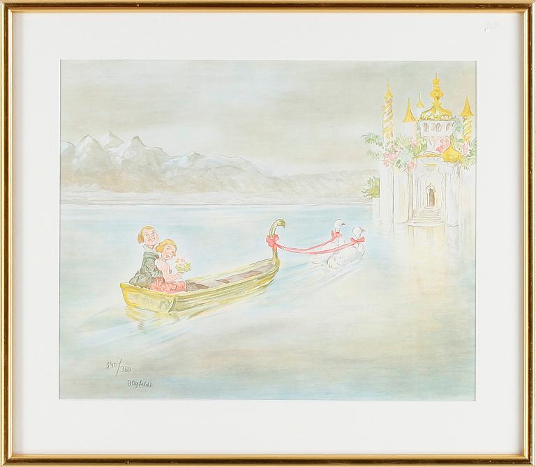 ROBERT HÖGFELDT, färglitografi, signerad och numrerad 340/360.