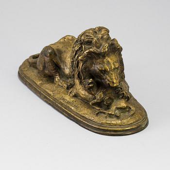 A bronze sculpture by Paul-Édouard Delabrièrre, 19th century.