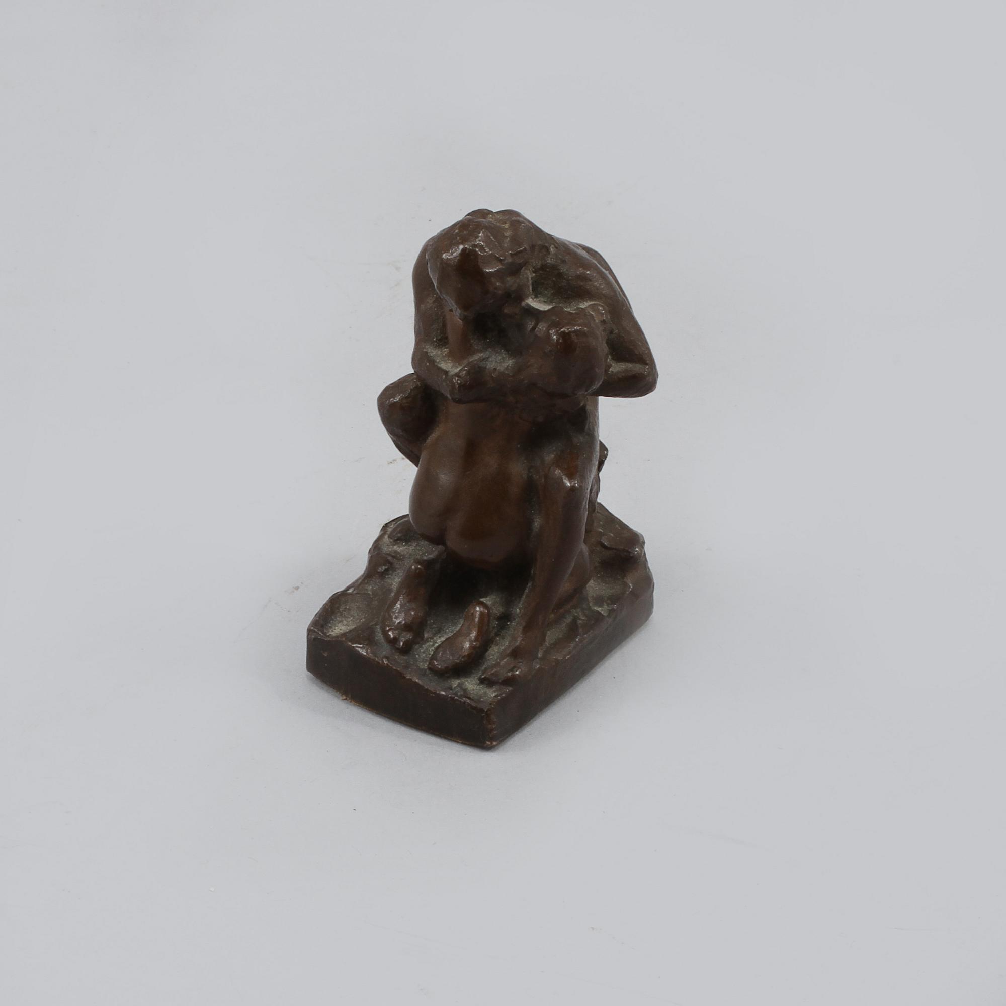 OTTO STRANDMAN, skulptur, brons, signerad och daterad 1905.