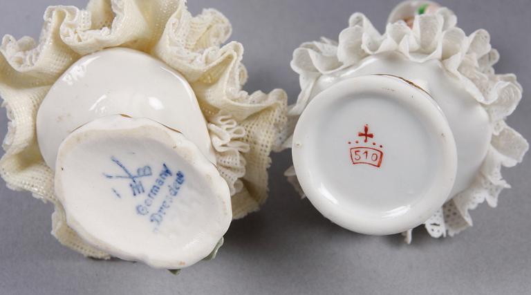 PARTI PORSLIN, 6 delar, bla Dresden.