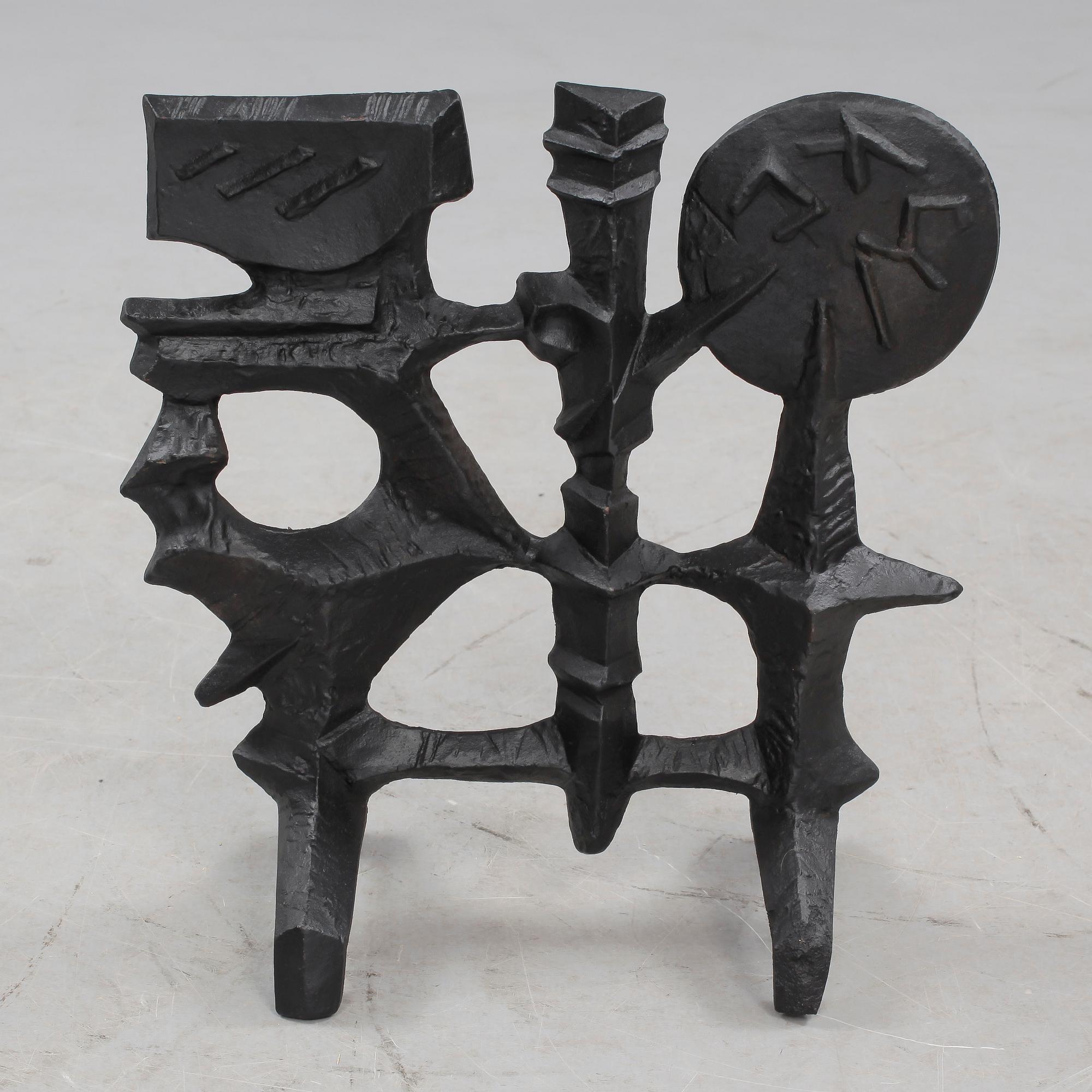 SKULPTUR, gjutjärn, Olle Hermansson, Husqvarna, 1960/1970-tal.