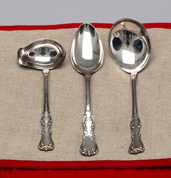 BESTICKSERVIS, 82 delar, silver, modell "Prins Albert", GAB, 1970-tal. Total vikt ca 3900 g.