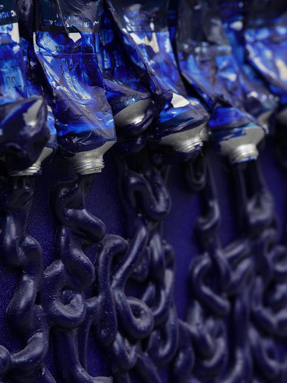 Arman (Armand Pierre Fernandez), ”Monochrome accumulation no 2505 (Ultramarin blue)”.