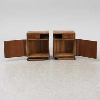 A pair of bedside tables, 1930's/40's.