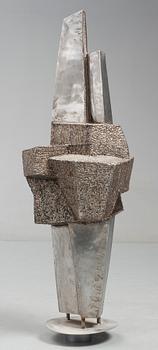 OKÄND KONSTNÄR, skulptur, rostfritt stål, stämpelsignerad Lars Petersson. 1900-talets andra hälft.