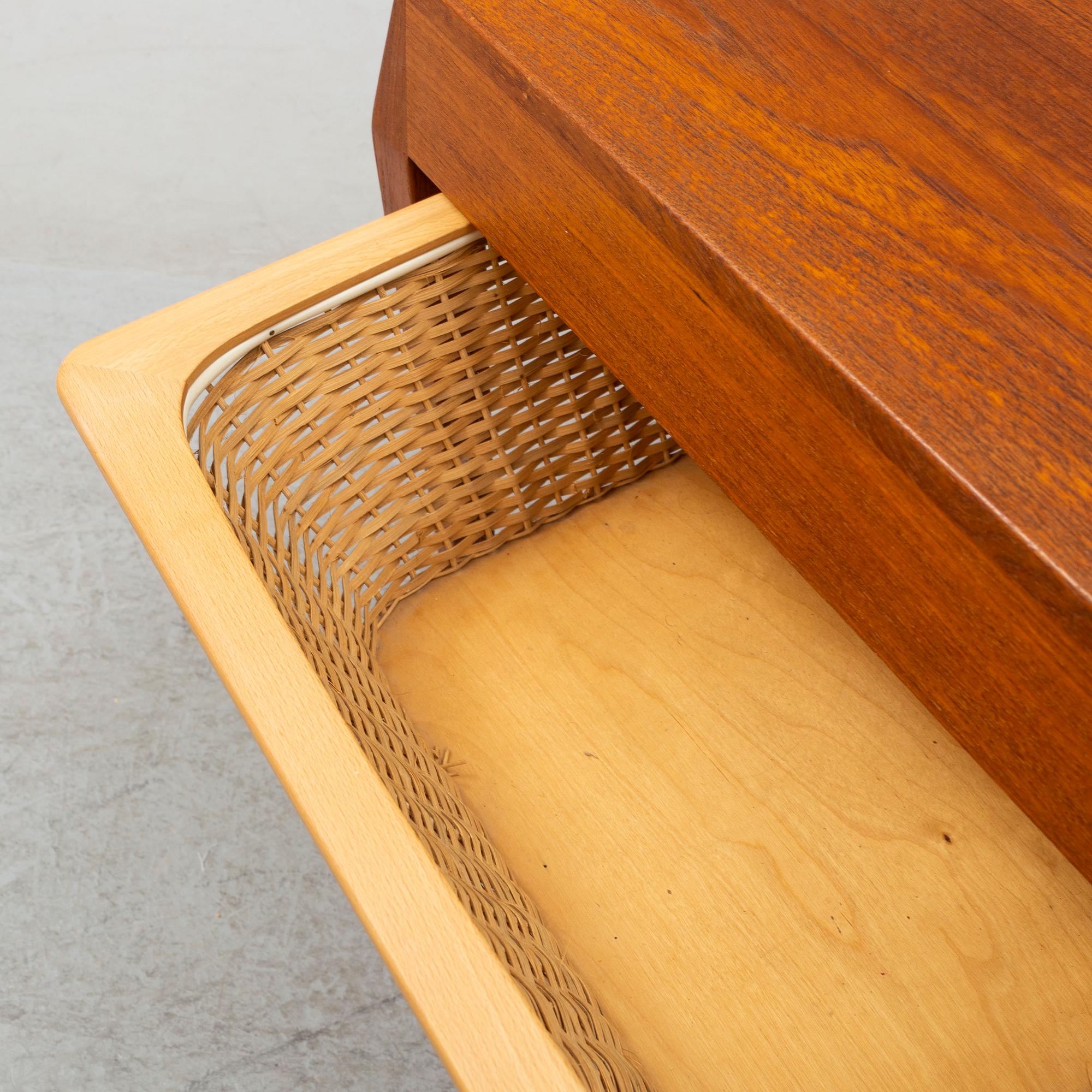 A 1950's teak sewing table by Severin Hansen.
