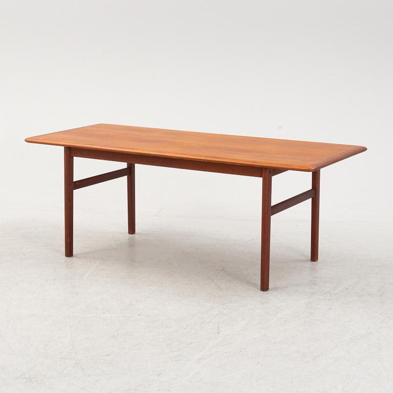 A teak veneered coffee table, Scandinavia, 1950's/60's.