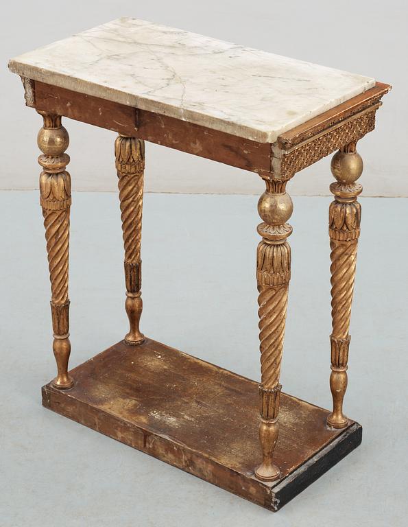 A late Gustavian early 19th century console table.