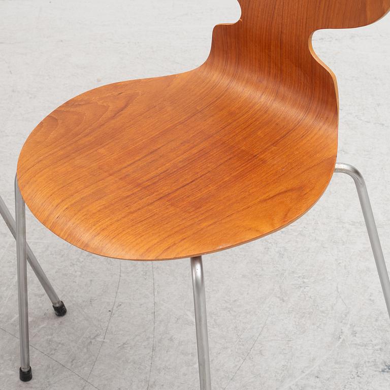 Arne Jacobsen, stolar, 4 st, "Myran", Fritz Hansen, Danmark 1963-64.