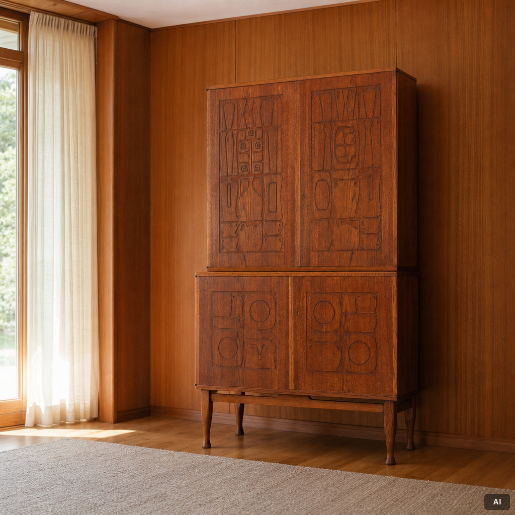Yngve Ekström, cabinet, 'Krus', AB Westbergs Möbler, Tranås, 1950s.