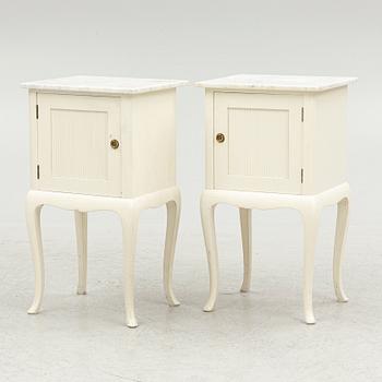 A pair of bedside tables, first half of the 20th Century.