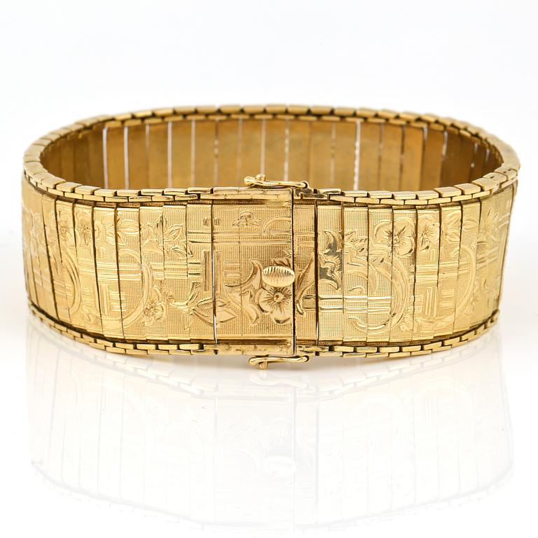 ARMBAND, 18K guld, 32,76 gram.