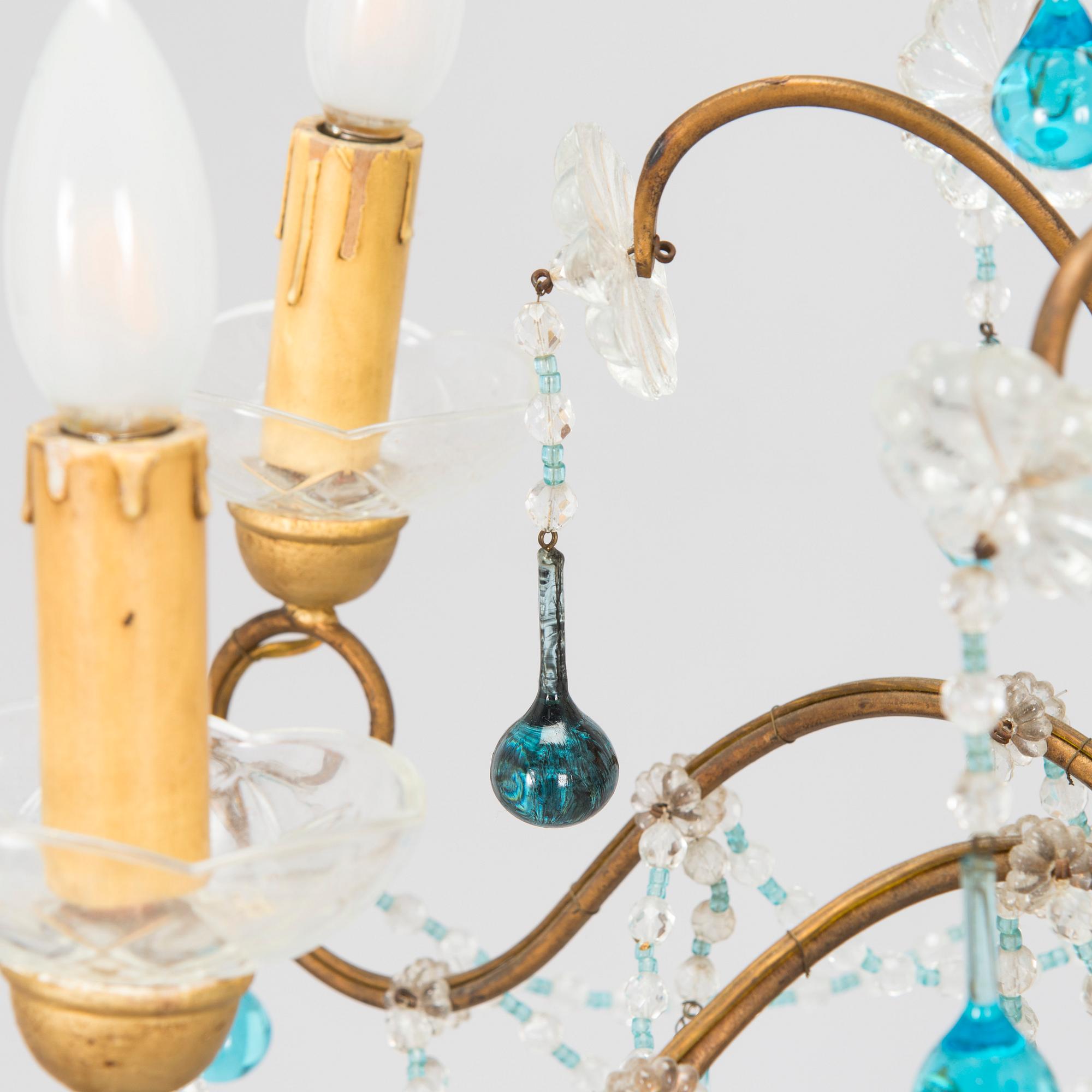 A chandelier, probably Italy 1940s-50s.