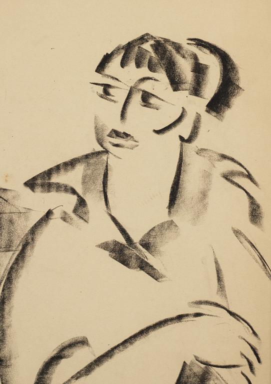 John Jon-And, pastell, 1910-20-tal, signerad.