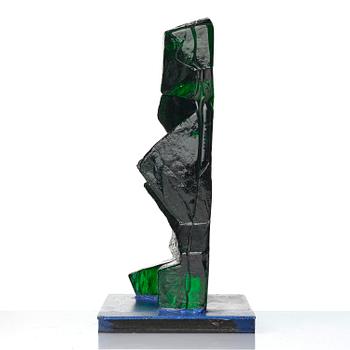 Edvin Öhrström, "Låt oss komma överens" (Let's Come to an Agreement), a cast glass sculpture, Lindshammar Glassworks, post 1955.