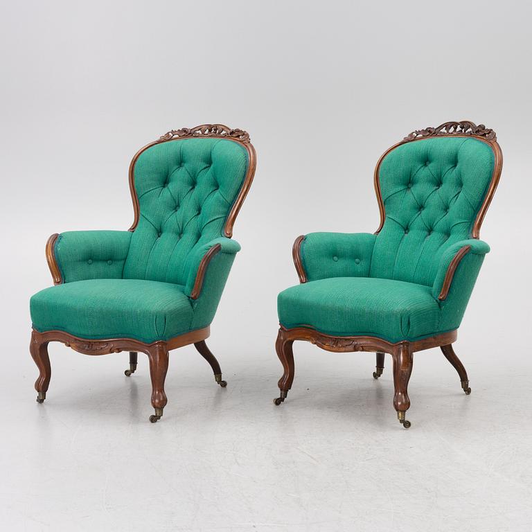 Salongsgrupp, 8 delar, nyrokoko, 1800-talets andra hälft.