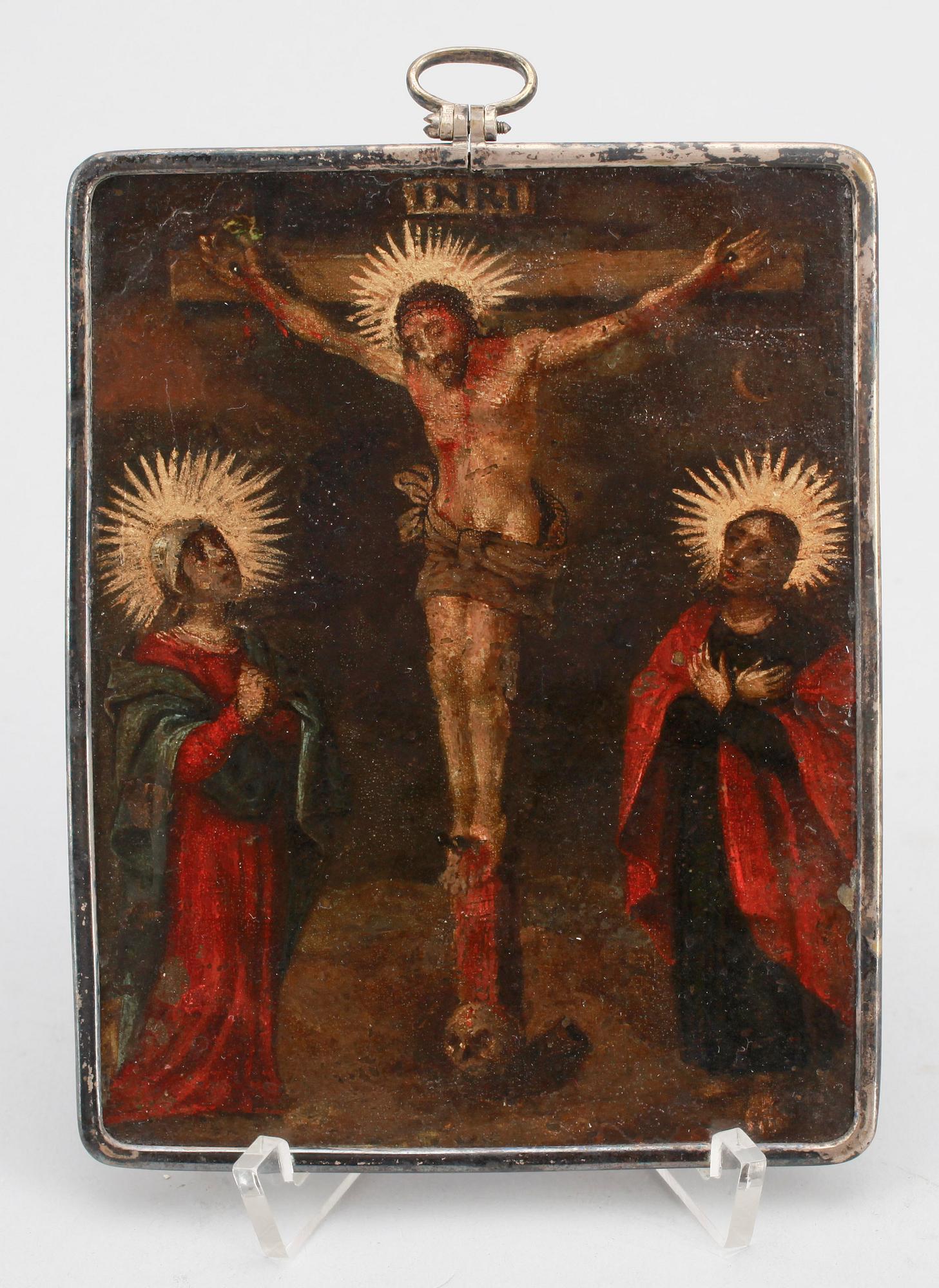 IKON, olja på metall, troligen 1700-tal.