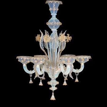 A mid-20th-century Murano glass chandelier.