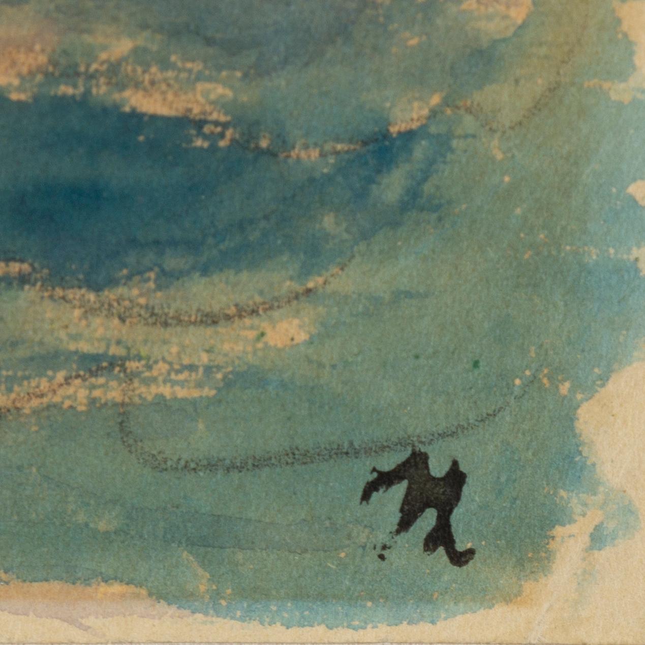 Ivan Ivarson, watercolour, signed with monogram.