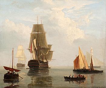 Hendrik Barend Koekkoek, SHIPS AT SEA.