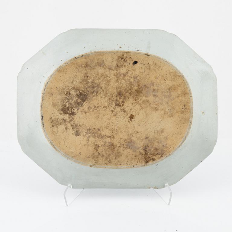 Stekfat, kompaniporslin, Kina, Qingdynastin, 1700/1800-tal.