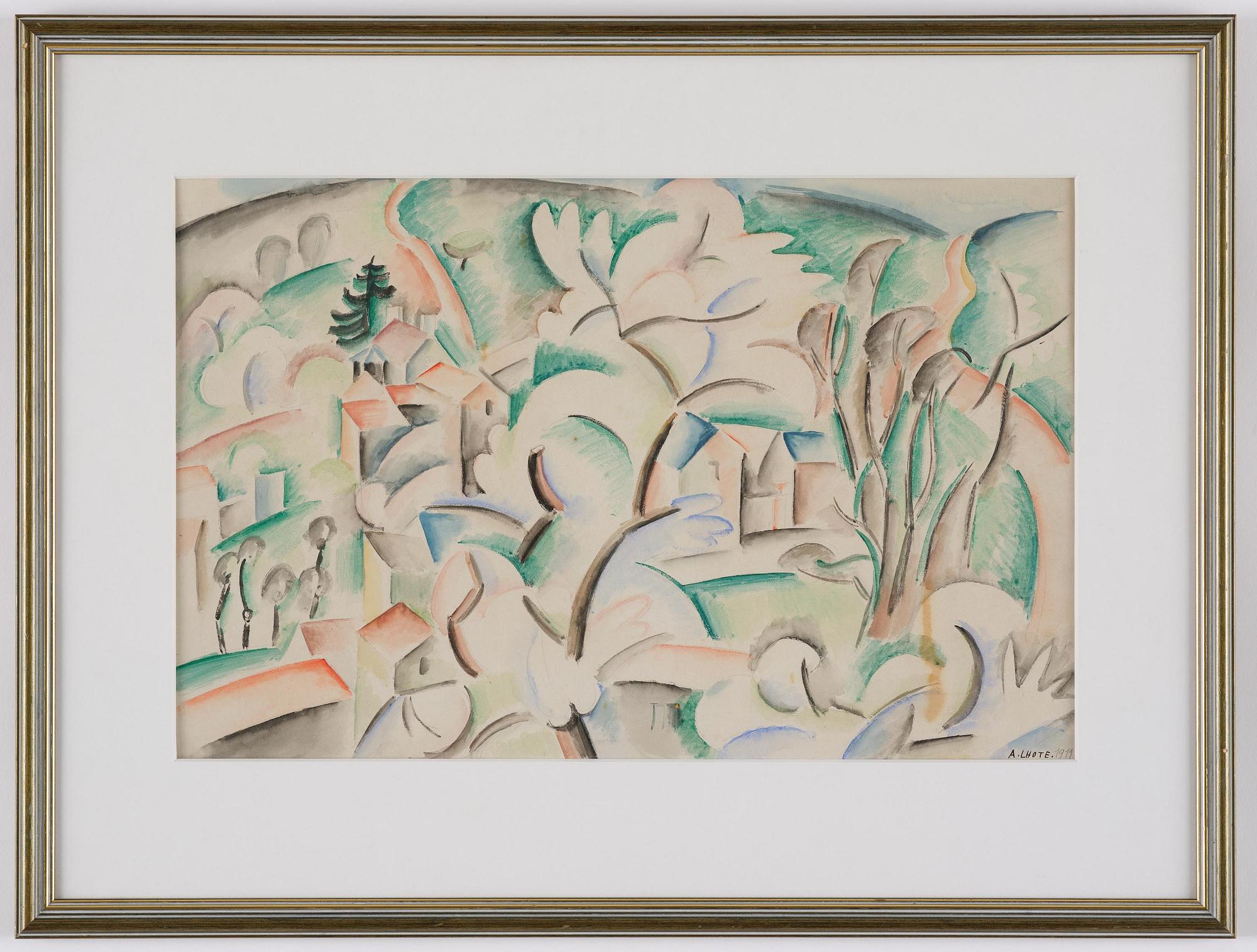 André Lhote, "Village aux arbres en fleurs".