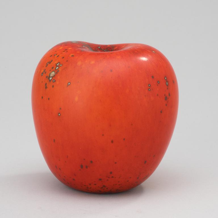 A Hans Hedberg faience apple, Biot, France.