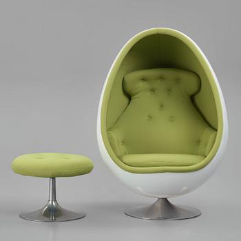 Henrik Thor-Larsen, an 'Ovalia' easy chair and ottoman, Torlan AB, Sweden 1960-1970s.