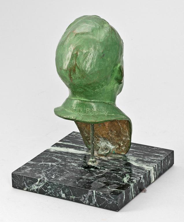 RUTH PEABODY, skulptur, brons, sign o gjutarstpl, 1900-talets första hälft.