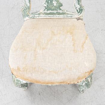 A rococo chair, 18th century.
