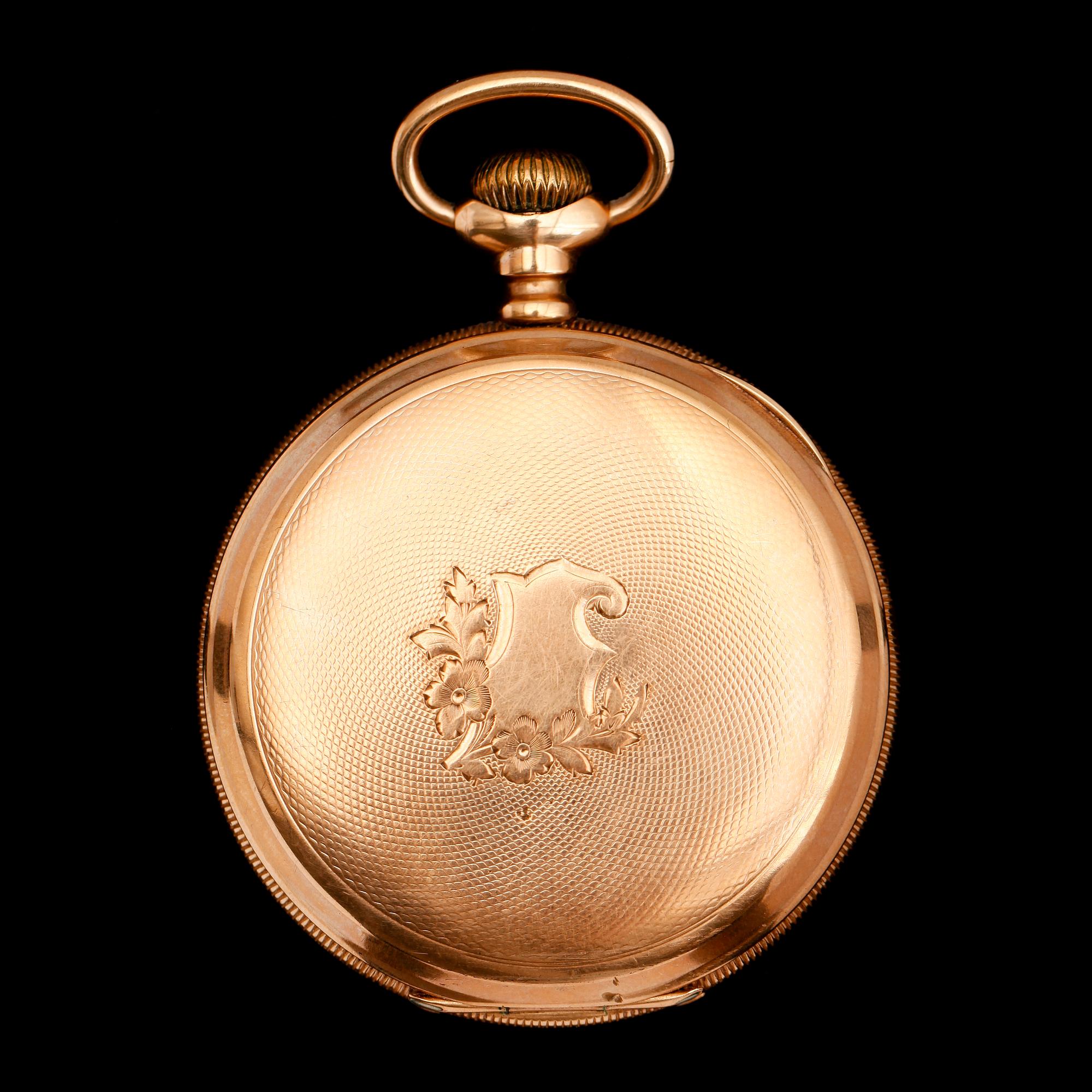 FICKUR, 14 k guld, Hamilton, tidigt 1900-tal.