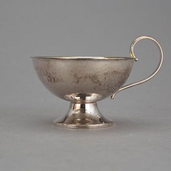 PUNSCHMUGGAR, 6 stycken, silver, Cesons, Göteborg, 1948. Vikt ca 195g.