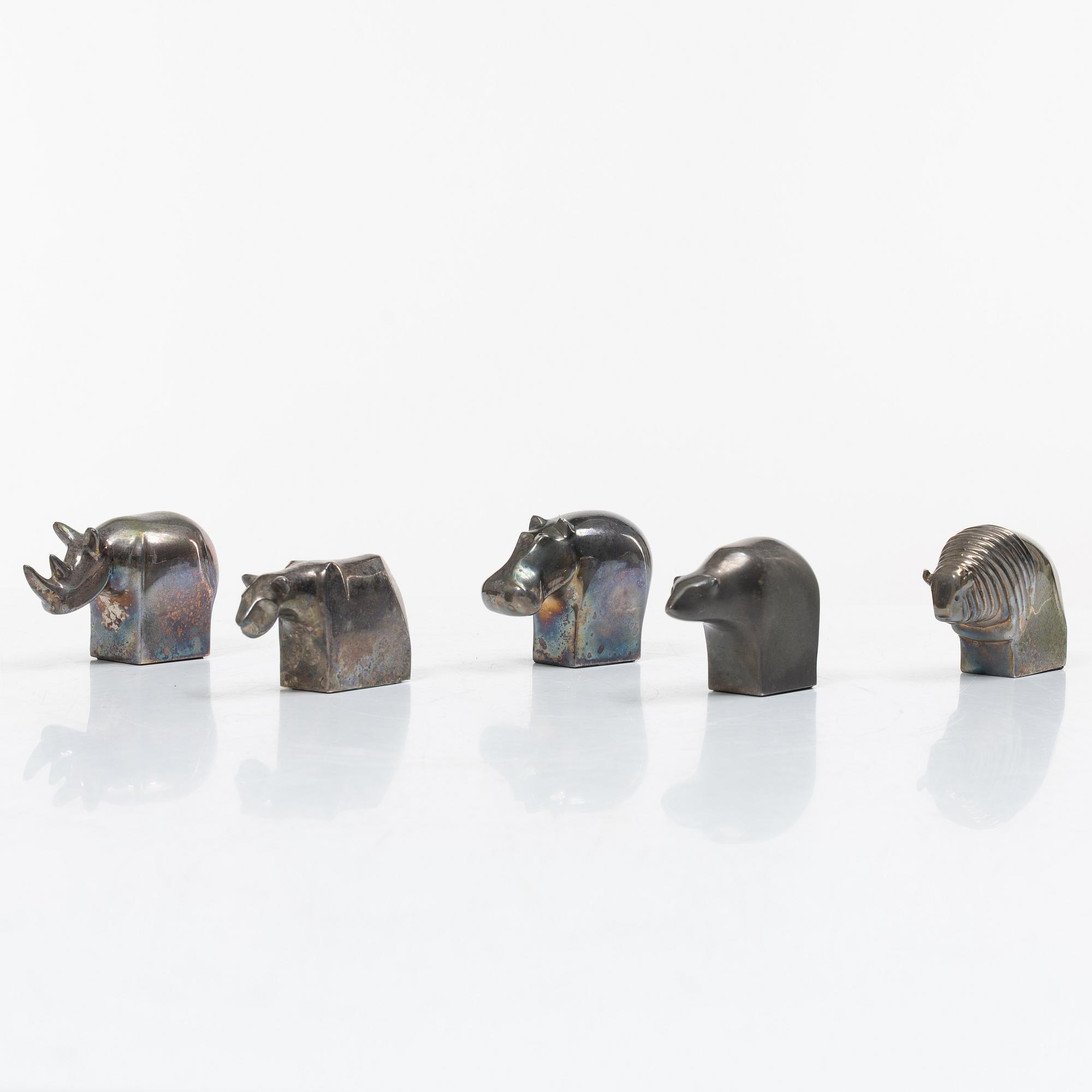 Gunnar Cyrén, five figurines, Dansk Designs, Japan.